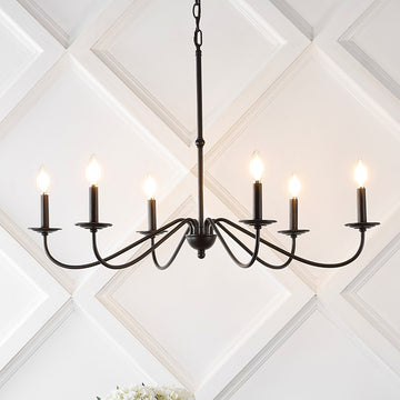 Wicklow 34.75" Bohemian Farmhouse Iron LED Chandelier